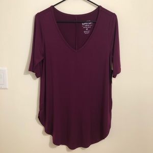 Torrid Super Soft Burgundy/Purple Tunic Tee M/L